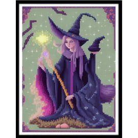 Funxvoot Stamped Cross Stitch Kits Beginners Full Range of Embroidery Starter Kits for Adults Printed Cross Stitching DIY kit (Holika Holika 15.7x19.7 inch