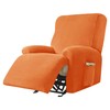 CONRUSER Recliner Chair Covers, 4-Piece Velvet Stretch Recliner Slipcover Single