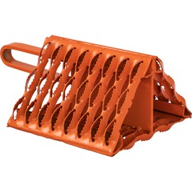 Buyers Products WC091061 Orange Powder Coated Galvanized Serrated Wheel Chock with Built in Handle, 9 x 10 x 6 Inch, Ideal for Off-Road, Ice and Snow Conditions, Extra Grip for Added Stability