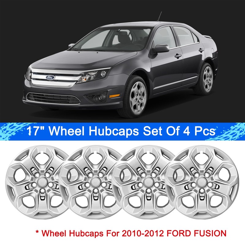WEISIGAO Wheel Hubcaps Compatible with Ford Fusion 2010 2011 2012