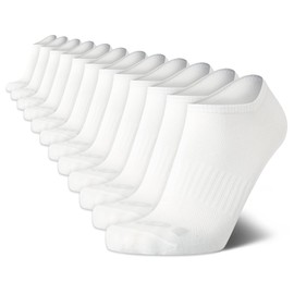 AND1 Men's Socks - PROPLATINUM Lightweight Low Cut Socks (12 Pack), Size Shoe size 6-12.5, White