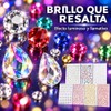 3240 Piezas Autoadhesivas Brillos para Decorar, 7 Hojas Gemas Faciales