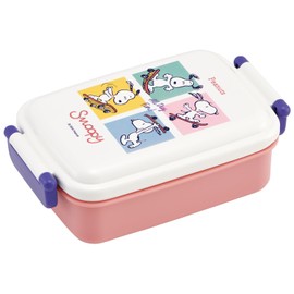 Skater RBF3ANAG Children's Lunch Box, 16.9 fl oz (450 ml), Fluffy, Domed, Antibacterial, Kids Lunch, Made in Japan, Snoopy Skateboard