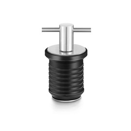 Drain Plug, 3/4-inch, 1-inch or 1-1/4-Inch Snap, T-Shape Drain Plug Twist-Turn Marine Boat Drain Plugs, Brass Snap Handle with Rubber Boat Drain Plug Stainless Steel,19mm