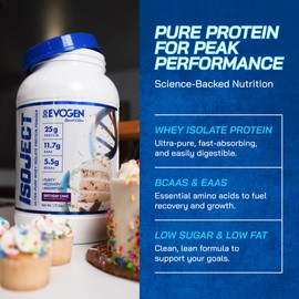 Evogen Isoject - Whey Protein Isolate | Ultra-Pure Whey Protein Powder with Ignitor Enzymes, BCAAs, and EAAs | Enhanced Absorption & Recovery | S'Mores | 25 Servings