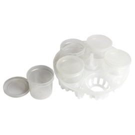 Instant Pot Yogurt Cups and Pressure Sterilization Rack, 6-Oz Dessert Cups with Lids, Bottle Sterilizer, Non-Toxic, BPA-Free Plastic, Clear