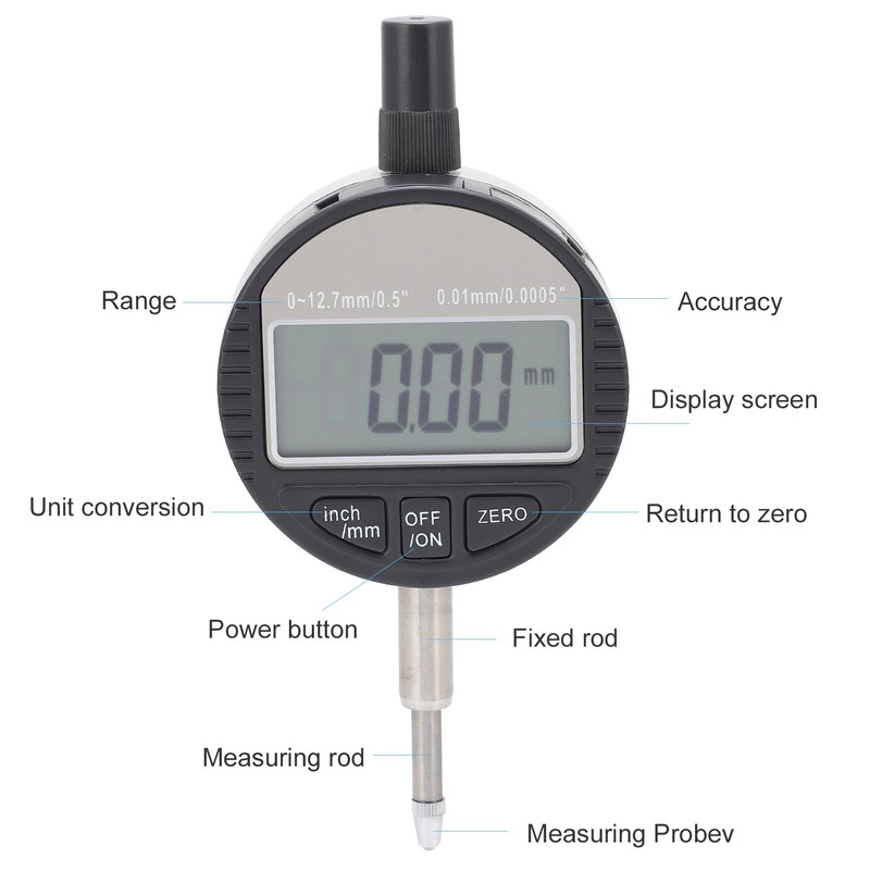 HighAccuracy Dial Indicator Electronic Digital Dial Test Gauge 0.01mm Indicator