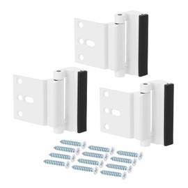 PATIKIL Home Security Door Lock, 3" Stop Door Reinforcement Lock Withstand 800 Lbs High-Security Aluminum Door Latch Stopper with Screws for Home Safety Privacy, White