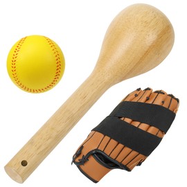 Baseball Glove Break-in kit, One-Piece Structure Baseball & Softball Glove Mallet, Glove Wrap Band, Bouncy Practice Ball, Baseball Mitts Shaping Hammer for Adult Youth Catchers
