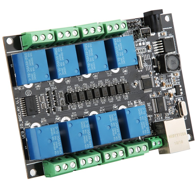 PLC Control Module Network Relay RJ45 8-Channel Industrial Accessory NC-1000