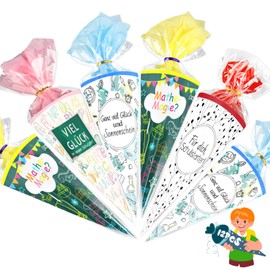 School Cone, Small Sugar Cones, 12 Nursery Bags, Siblings, School Cone for School Filling, Nursery Bag, School Child School Cones, Craft Set, Start of School, Gift, First Day of School Party