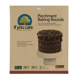 If You Care Parchment Paper Rounds for Baking Cakes, Pies, Tarts – Pack of 24 Circle Liners - Unbleached, Chlorine Free, Greaseproof, Silicone Coated – 9 Inch Diameter