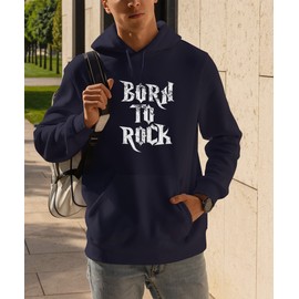 Hippowarehouse Born to Rock Baseball Cap hat Premium Printed 5 Panel OneSize Adults Black