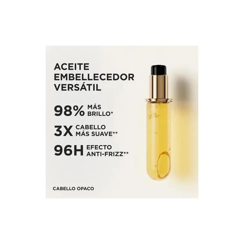 Aceite Capilar Repuesto con Nutrición, Brillo Intenso, Antifrizz y Protección