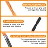 Trench Shovel for Digging, 4-Inch Trenching Spade with Orange Fiberglass