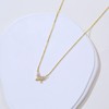 Ascomy 14K Gold Plated Dainty CZ Butterfly Pendant Necklace for