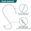 JatilEr Pack of 5 S Hooks, Large, White Rubberised 14
