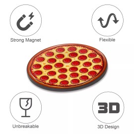 City Souvenirs Pepperoni Pizza Magnet Strong and Flexible Pepperoni Pizza Refrigerator Magnet 1