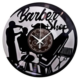Instant Karma Clocks | Wall Clock | Barber Shop | Hair Salon | Hairdresser Stylist (Black And Silver B4)