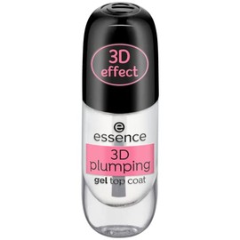 essence 3D plumping gel top coat, Unter- und Überlack, transparent, Expressergebnis, langanhaltend, gelig, intensiv, glänzend, ohne Aceton, vegan, Mikroplastik Partikel frei (8ml)