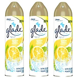 Glade Air Freshener Spray - Lemon Fresh - Net Wt. 8 OZ (227 g) Per Can - Pack of 3 Cans