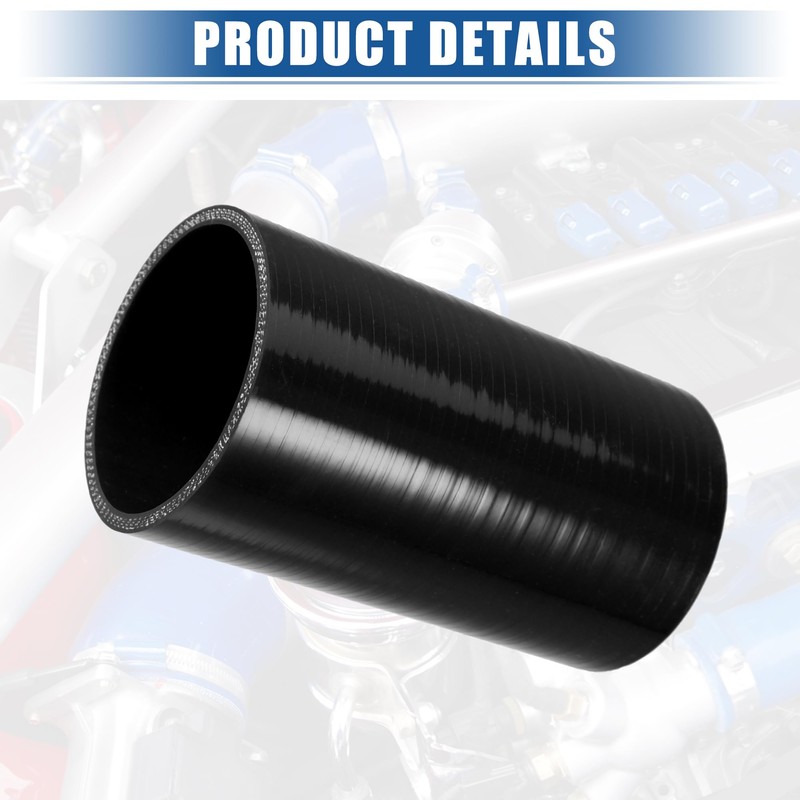 uxcell 3" ID 6" Length 4-Ply Reinforced High Temp Straight