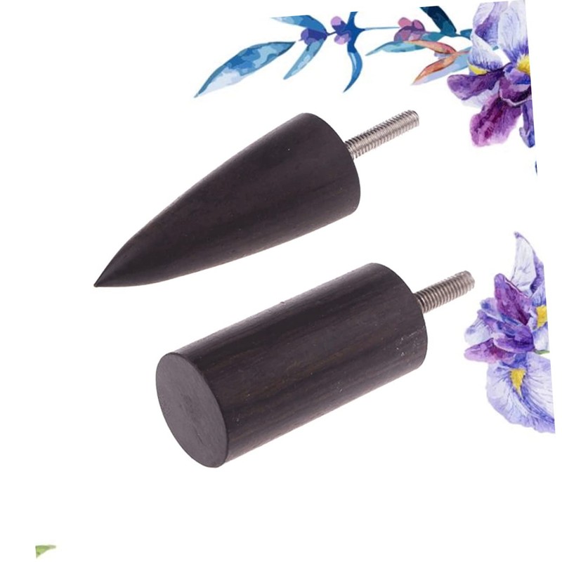 TEHAUX 2pcs Ebony Leather Burnisher Electric Polished Tools for Crafting