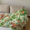 YOOMOOR Green Blanket Spring Blanket Fox Design Suitable for Easter