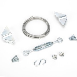 TIBEGOLD Anti Sag Gate Kit for Wooden Fence, Silver Gate Support Cable Kit, Gate Sag Frame Kit Hardware, Anti-Sagging Fence Gate Kit Hardware, Wood Gate Repair Kit for Outdoor, 1 Pack