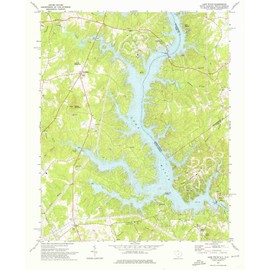 YellowMaps Lake Wylie SC topo map, 1:24000 Scale, 7.5 X 7.5 Minute, Historical, 1973, Updated 1976, 26.8 x 21.9 in - Polypropylene