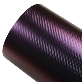 AuMoHall Chameleon Dark Purple to Charming Blue Carbon Fiber Car Vinyl Wrap Matte Carbon Fiber Textured Finish Automotive Vinyl Wrap Film for Car Interior Exterior Decoration, 59.84" x 11.81"