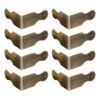Tiazza 8Pcs Pure Brass Box Corner Protector Corner Braces Hardware