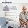 Drive Medical RTL11158KDR Folding Steel Bedside Commode Chair, Portable Toilet,