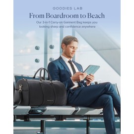 Suit Bag, Garment Bags for Hanging Clothes Travel, Garment Bag Duffle Bag Combo for Men and Women, Convertible Garment Travel Bag, Black Cary On Suit Travel Bag for Wardrobe and Dresses