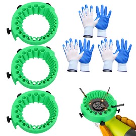 WODHMIEY 3PCS Plastic Drill Bit Sharpener,1/16 to 1/2 Bits,Compatible Power Drill Bit Grinding Attachment, Powered by 125mm Angle Grinder for High Speed Steel, Masonry, Carbide