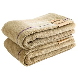 OSTD Plus Bath Towels, Set of 2, Camel, Fuwafuwa, Approx. 23.6 x 47.2 inches (60 x 120 cm), Fashionable, Good Design Award, Dull Color, 8 Colors to Choose from, Fluffy, 100% Cotton