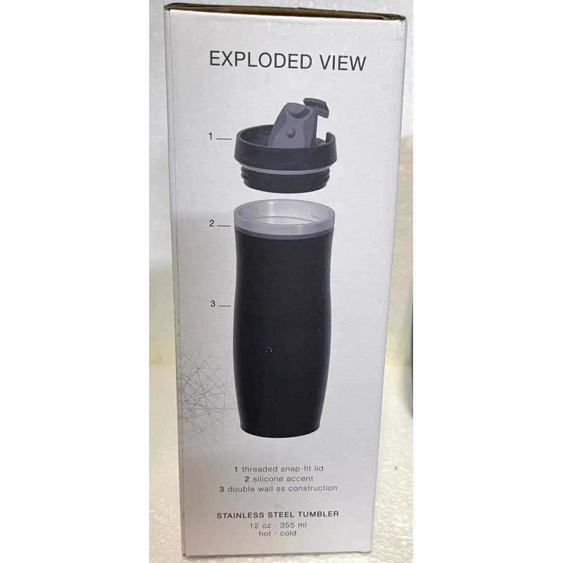 New Berlin 12oz Stainless Steel Tumbler, Pack of 2, Coffee