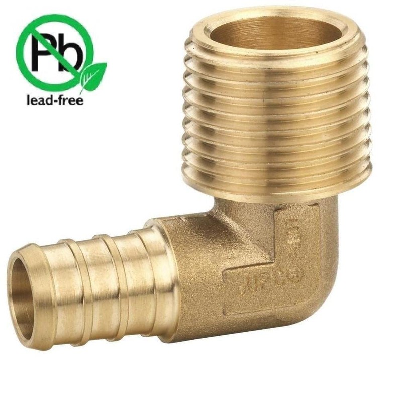 1/2 x 3/4 PEX Male Threaded NPT Elbow 90 Fitting