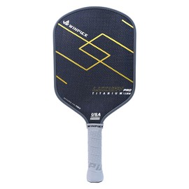 WINPICK Titanium Carbon Fiber Pickleball Paddle, T700 Carbon Fiber Racket with 16MM Core & Long Handle, Thermoformed Pickleball Paddle,Designed for Ultimate Spin, Control & Power