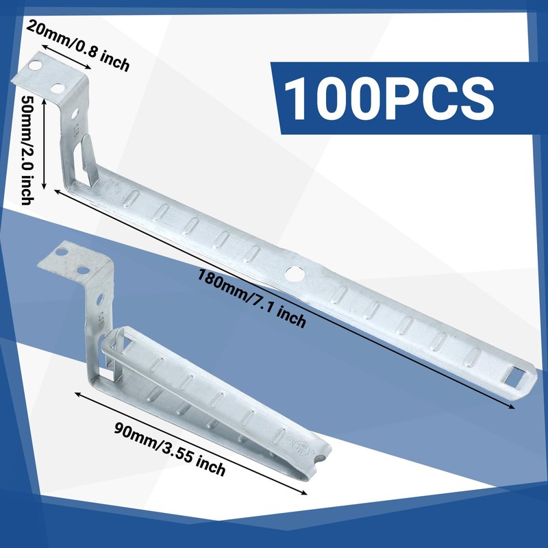 Landhoow 100 Pcs Stud Mounting Cable Support Metal Stud Support