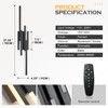 Benkut Modern LED Wall Sconce Black Remote Wall Light Fixtures