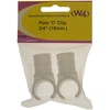 W4 Pole Clip 3/4inch - White, 2 Pack