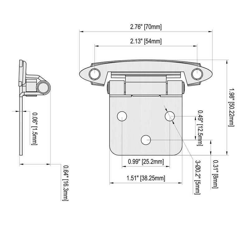 HOME MASTER HARDWARE Self Closing Overlay Cabinet Hinges 25 Pair