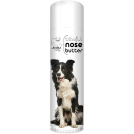 The Blissful Dog Border Collie Nose Butter for Dry, Cracked Skin, Lick-Safe Dog Nose Balm with Moisturizing Shea Butter, Almond, Olive, and Essential Oils, Pet Supplies, Uncented, 0.50 oz.