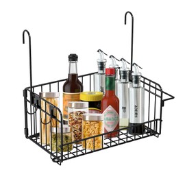 Hanging Wire Basket,Foldable Wall Basket with 3 Adhesive Hooks,Pantry Storage Baskets with No Drilling for Cabinet Organization and Kitchen,Bathroom Storage Organizer and Wall,Home Decor Supplies