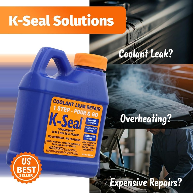 K-Seal ST5501 Multi-Purpose One Step Permanent Coolant Leak Repair, 8oz,