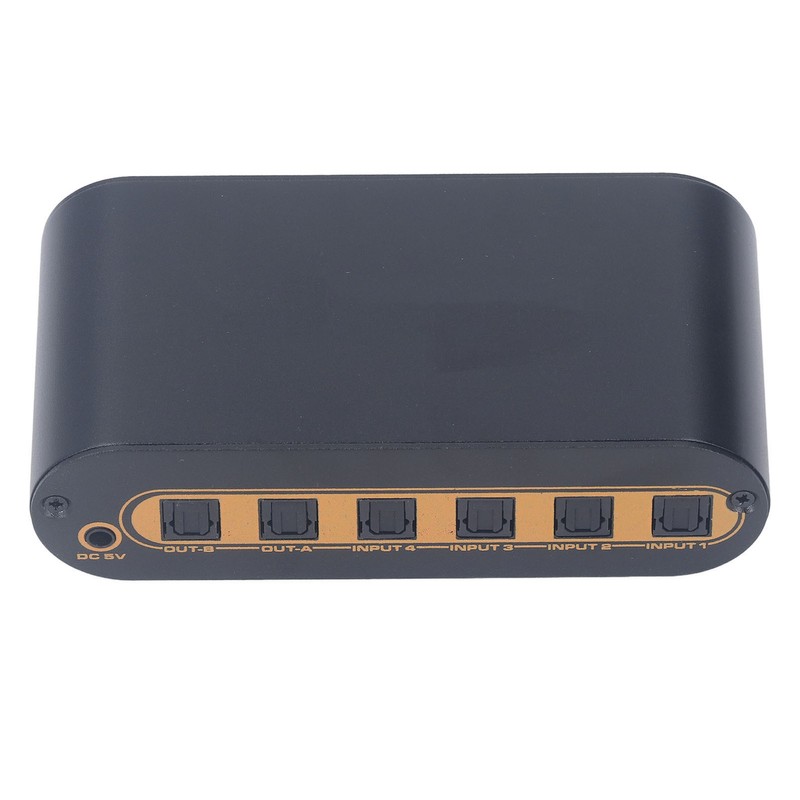 SPDIF Digital Optical Sound 4x2 Switcher 4 in 2 Out