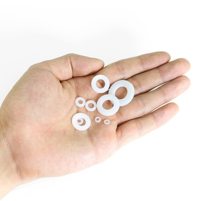 Sutemribor Nylon Flat Washer Assortment Set 600 Pieces, 9 Sizes