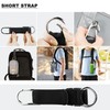 Elastic Jacket Gripper Travel Strap with D-Ring Hooks and Buckle,