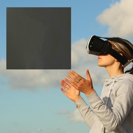 VONNST 2Pcs 10x10cm Polarizing Linear Polarizing Filter Adhesive Film Sheet for Screen Repairing Physics Education